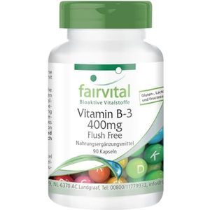 Fairvital | Vitamine B3 Niacine Flush Free 400mg - 90 capsules - vegetarisch