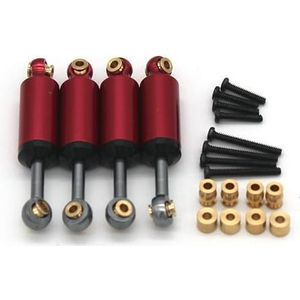 For FMS fcx24 1/24 Xiaoqi RC afstandsbediening auto metalen upgrade accessoires ingebouwde lente schokdemper 4 STUKS(Red)