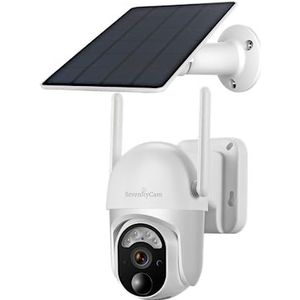 SerenityCam Bewakingscamera, draadloos, 4 G, WLAN, 2 K, 4 MP, voor buiten, PTZ 360 ° + 90 ° helling, PIR-detectie, alarm/flitser