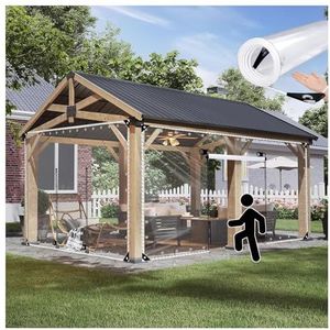 Waterdichte doorzichtige zeilen met rits, robuuste doorzichtige zeilen, waterdicht en weerbestendig zeil, transparant barrièrepaneel, op maat te snijden opvangzeil(H3xW9M/H9.84xW29.53ft)