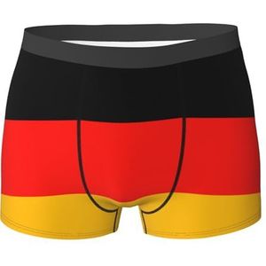 ALLiYa Duitsland Vlag Mannen Platte Hoek Ondergoed (Meerzijdig) Leggings Mannen Elastische Platte Hoek Shorts, Duitsland Vlag, S