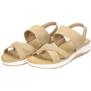 Fitters Mia Damessandalen, modieuze schoenen, oversized, comfortabele sandalen, grote damesschoenen/damesschoenen in grote maten, Mia 42, 43, 44, 45, 46, Taupe Nubuck, 42 EU
