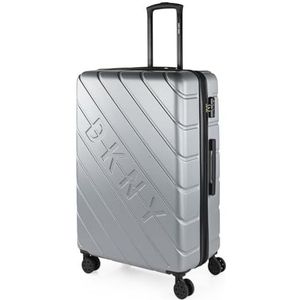 Dkny - Grote Koffer Trolley Koffer Reiskoffer van DKNY. Koffer Groot Trolley 4 Wielen Combinatieslot. Reiskoffer Groot ABS harde schaal, Zilver