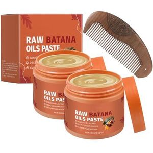 Nieuwe haarpasta met batana-olie (2025) – ruwe batana-olie ter voorkoming van haaruitval, verdikt en versterkt haar, herstelt kroezen en beschadigd haar (2)