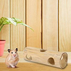 Cuque Bamboe Tunnel Pet Hamster Tube Toy, Hamster Tunnel Toy, Gerbils voor Hamsters (groot)