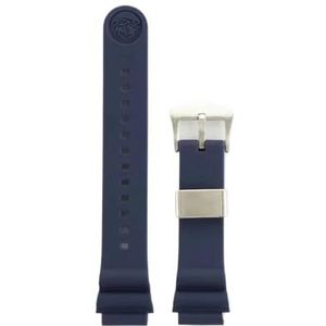 20mm Horlogeband fit for Seiko Prospex Serie SPR009 Waterdichte Duiken Siliconen Sport Armband Ring Gesp Horloge Accessoires (Color : Blue-steel ring, Size : No logo)