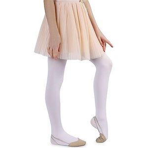 NOQ Microvezelpanty voor kinderen, meisjes, 60 denier, zacht, warm, comfortabel, ondoorzichtig, voor peuters, panty, vrije tijd, feesten, ballet, school, een paar Mary, bianco, 140/146 cm