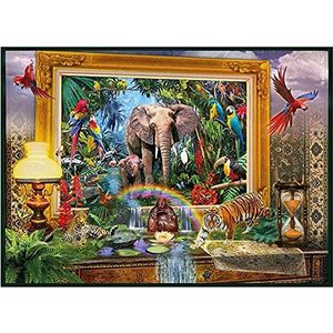 DIY 5D Diamond Painting Kits voor Volwassenen/Kids Bos Olifant Volledige Boor Kruissteek Kristal Strass Handgemaakte Borduurwerk Diamant Art Schilderij Ambachten, voor Home Muur Decor Ronde Boor 50x60cm