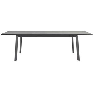 IDIMEX Tuintafel Verano uittrekbaar met vlindersysteem, 180-260 x 103 x 75 cm, antraciet, modern design voor terras en balkon, weerbestendig, stabiel