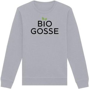 Bio Gosse sweatshirt, uniseks, bedrukt in Frankrijk, 100% biologisch katoen, cadeau voor verjaardag, grappig, origineel, Grijs, L/Tall