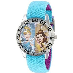 Disney Girl's 'Cinderella' Quartz Plastic and Nylon Watch, Color:Blue (Model: W002946)