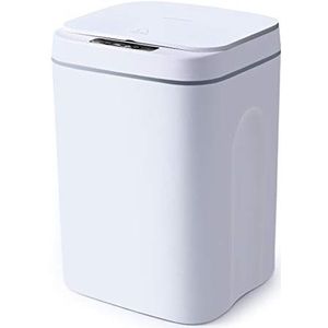 TIXBYGO Automatische vuilnisemmer met sensor, rechthoekig, afvalemmer met deksel en binnenemmer, touchless smart vuilnisemmer voor keuken en badkamer, automatische vuilnisemmer (16 liter)