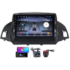 Android 13 Autoradio 9 Duim Touch Display Voor Ford Kuga 2 Escape 3 2012-2019 Met Draadloze Carplay Android Auto/4G WiFi/FM RDS DAB+/BT 5.0/Bediening op het stuur + Camera en DVR(NF-1)