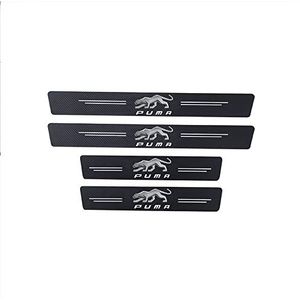 4 Stuks Auto Koolstofvezel Instaplijsten Protector Kick Platen voor ford PUMA Drempel Bescherming Sticker Accessoires