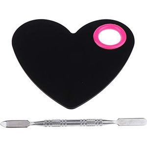 Roestvrij staalmake-up mengen oogschaduwverf mengen palet spatel zwart