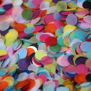 Feestdecoraties 1000 stks/zak 1 cm papier confetti mix kleur voor bruiloft verjaardagsfeestje decoratie rond weefsel voor heldere ballonnen gooien benodigdheden (kleur: E)