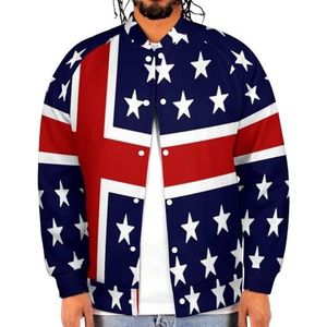 USA Nordic Flag Grappige Mannen Baseball Jacket Gedrukt Jas Zachte Sweatshirt Voor Lente Herfst