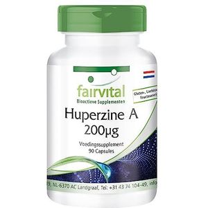 Fairvital | Huperzine A 200µg - brainbooster van wolfsklauw extract (Lycopodium) - 90 capsules - vegetarisch - zuivere stof