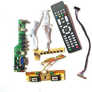 Voor LM190WX1-TLC1/TLC2 T.V53 controller board lcd scherm Remote+Inverter+toetsenbord 4CCFL 30Pin LVDS VGA HDMI AV USB RF Kit (LM190WX1-TLC1)
