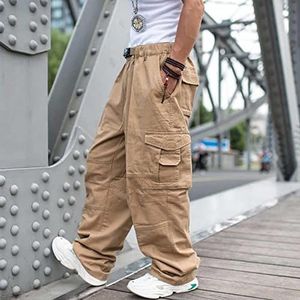 Trendy Losse Baggy Cargo Broek Mannen Casual Hiphop Harem Katoen Rechte Broek Wide Plus Plus Size Streetwear Kleding