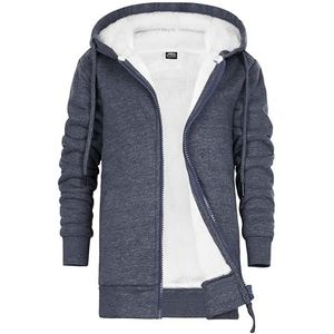 CityComfort Capuchontrui voor meisjes, fleece, met ritssluiting, maat 5-15 jaar, kerstcadeau, Donkerblauw, 9-10 Jaar