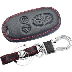 Autosleutel beschermhoes Smart Remote Fobs Cover Lederen Sleutelhanger Voor Suzuki Voor Palet Voor Solio MR Voor Wagon Voor Hustler Voor Alto Voor Lapin Voor Elke Voor Spacia Sleutel Shell(4 Buttons)