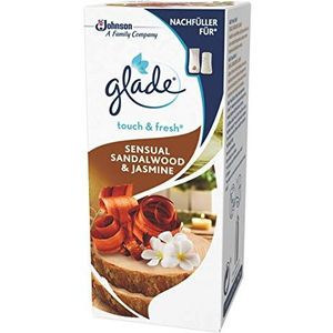 Glade Touch & Fresh (Brise One Touch) navulling, luchtverfrisser minispray, sandaal & jasmijn, per stuk verpakt (10 ml)