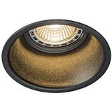 QAZQA - Design Inbouwspot zwart rond - Dept | Woonkamer | Slaapkamer | Keuken - Aluminium Rond - GU10 Geschikt voor LED - Max. 1 x 50 Watt