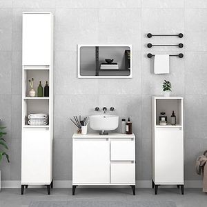 CBLDF 3-delige badkamerkast set wit ontworpen hout
