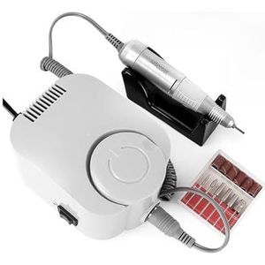 Nagelvijl elektrisch, 35000 RPM Elektrische Nagel Boor Manicure Machine Set for Nagel, Pedicure Machine, Vingernagel Boor Apparatuur, Manicure Gereedschap(White)
