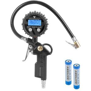 STAHLWERK Digitaal perslucht-bandenvulpistool DRD-16 ST | perslucht bandenpomp met digitale manometer | bandenspanningsmeter voor auto, vrachtwagen, motorfiets, fiets | meetbereik 0-16 bar / 0-232 psi