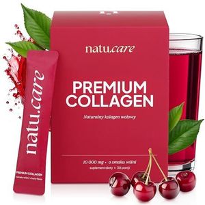 natu.care - Premium Collagen Powder 10000 mg - Collageenpoeder - Collageenpoeder - Vital Proteins Collagen Peptides - 100% natuurlijk - Collageenpoeder voor gewrichten, haar (30 porties kers)