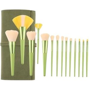 Make-up Kwasten Make-up Kwastenset 14 Stuks Oogdetail Kwastenset Met Blush Oogschaduw Lip Waaier Kwast Make-up Kwasten Draagbare