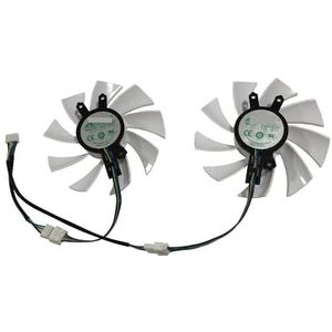 2 stuks videokaartventilatorkoelers, GA92S2H, voor KFA2 GTX1660 SUPER EX wit, voor GTX 1660Ti EK, voor RTX 2060 1-Click OC(White GA92S2H)