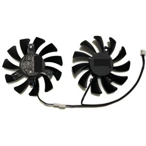 GPU VGA-kaartkoeler, grafische kaartkoelventilator, 2 stuks/set 75MM 2-pins, HA8010H12F-Z voor MSI voor GTX 1650 GTX1650 voor VENTUS XS 4G OC