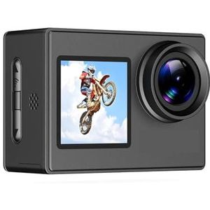 Actiecamera, Dual Screen 4K Action Camera 30M Waterdicht Anti-Shake HD Sport Video Action Camera's Motorfiets Fietshelm,voor fietsen, motorfietsen(SJ4000)