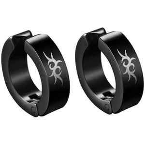 2pc eenvoudig geen piercing oorbellen titanium staal clip-on nep oorbel ronde oorclip voor vrouwen mannen punk feest mode sexy sieraden