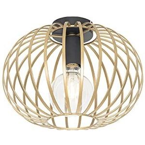QAZQA - Design plafondlamp messing 30 cm - Johanna | Woonkamer | Slaapkamer | Keuken - Staal Rond - E27 Geschikt voor LED - Max. 1 x 40 Watt
