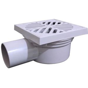 Afvoer voor vloer, 1 stuks, zijrij, vloerafvoer, PVC met handvat, deodorant, afvoer, balkon, muur, hoek, afvoerafvoer voor keuken, badkamer, accessoires, badkamer, vloerafvoer