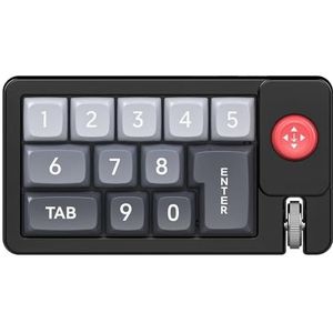 Gaming Keyboard - PYRIOLHI-Digital keyboard 12 key wired mechanical gaming keyboard(Dark)