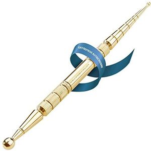 REMOS Acupressuurpen & Meridiaanpen roestvrij goud lengte 13cm bal Ø 2,5/6 mm