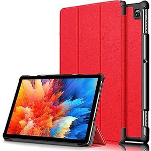 Hoes, Case for ASUS Adolpad P030/10Pro Tri-Fold Smart Tablet Case,Ultra Slim Lichtgewicht Stand Case Hard PC Back Shell Folio Case Cover,Auto Sleep/Wake Tablet Case (Color : Rosso)
