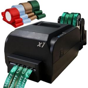 Satijnen lintprintermachine 1 rij/ 2 rijen/ 4 rijen digitale lintprinter 150 mm/s etikettenprinter foliedrukmachine, verstelbare breedte, ondersteunt talen(Four rows)