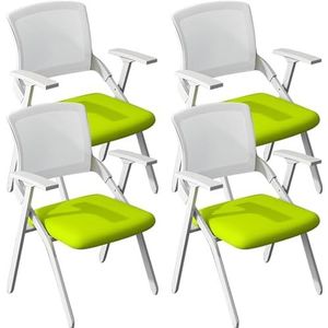 Opvouwbare bureaustoel, stapelbare conferentieruimte stoelen, ademend Mesh rugleuning & gewatteerde zitting, met schrijfbord, voor conferentie vergadering gast receptie Home Office trainingsruimte sto