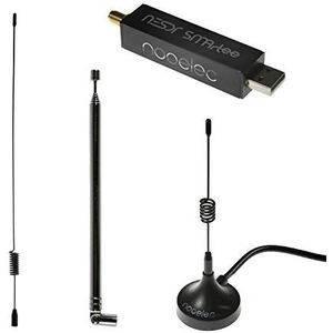 Nooelec NESDR SMArTee v2 Bundle - Premium RTL-SDR met geïntegreerde Bias T-stuk, aluminium behuizing, 0,5PPM TCXO, SMA-ingang en 3 antennes. RTL2832U & R820T2 gebaseerde Software Defined Radio (SDR)
