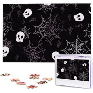 KHiry Puzzels, 1000 stukjes, gepersonaliseerde legpuzzels, Halloween, goth-fotopuzzel, uitdagende puzzel voor volwassenen, personaliseerbare puzzel met opbergtas (74,9 cm x 50 cm)