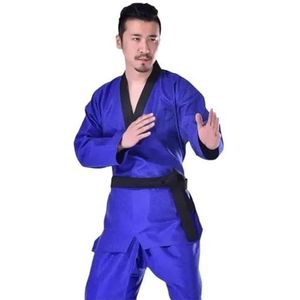 Karate vechtsportkleding Judo Gi Karate Taekwondo Kung Fu Trainingswedstrijd Meerdere Maten Multicolor(Blue,180cm)