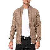 INDICODE JEANS Gebreid vest 'Lau'  donkerbeige