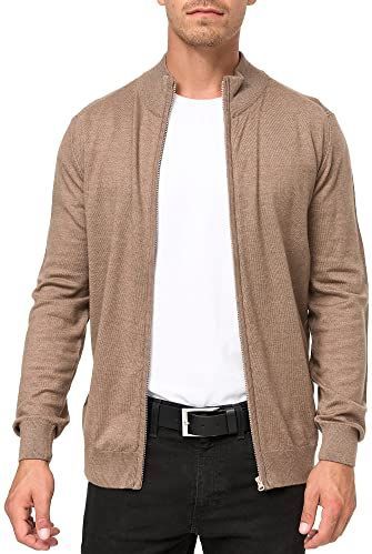 INDICODE JEANS Gebreid vest 'Lau'  donkerbeige