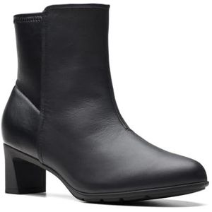 Clarks Dames Neiley Jane enkellaars, zwart leer, 5.5 UK, Zwart leder, 39 EU